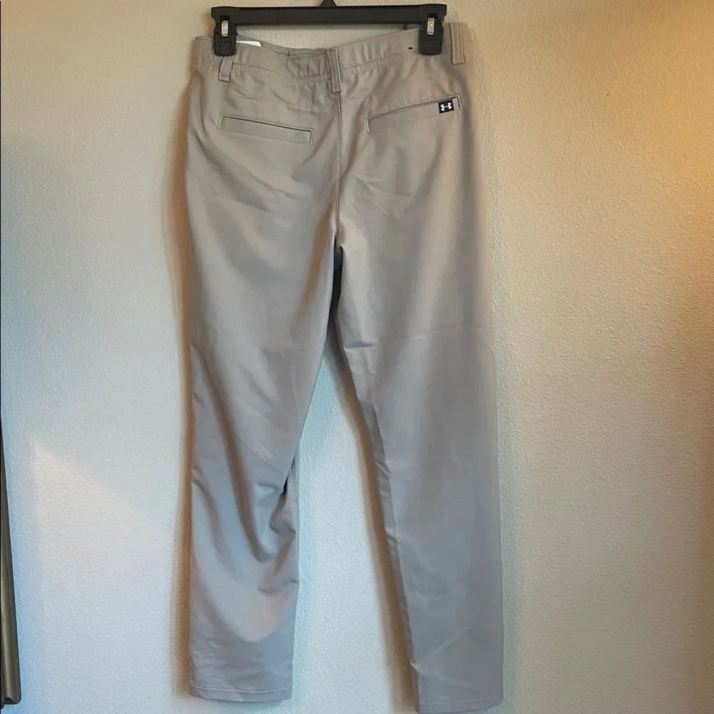 Boys under armour golf pants Tan size youth large